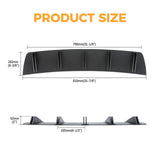 Universal 5-Fin Rear Bumper Diffuser – Shark Style Lower Lip Splitter (ABS)