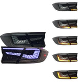 Honda Accord RGB LED Tail Lights – Smoked Lens with Startup Animation (2018–2022 Sedan)