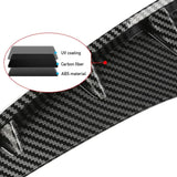 Universal Car Shark Vent Side Grille Air Flow Fender Decoration – Gloss Black / Carbon Texture ABS Trim-2PCS