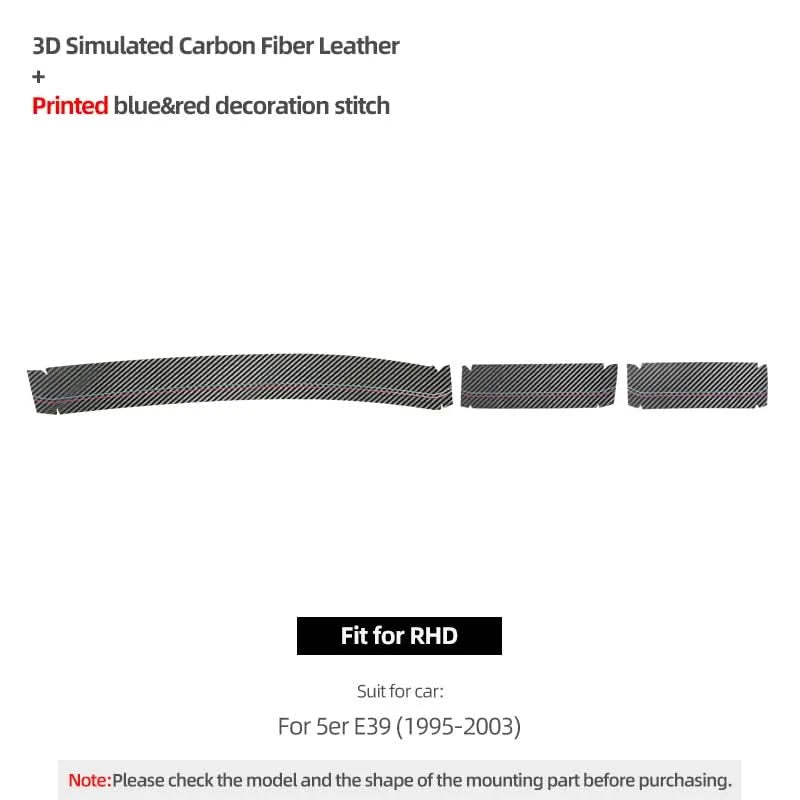 Suede-Style Dashboard Trim Panel Cover for BMW E39 (1995–2003)