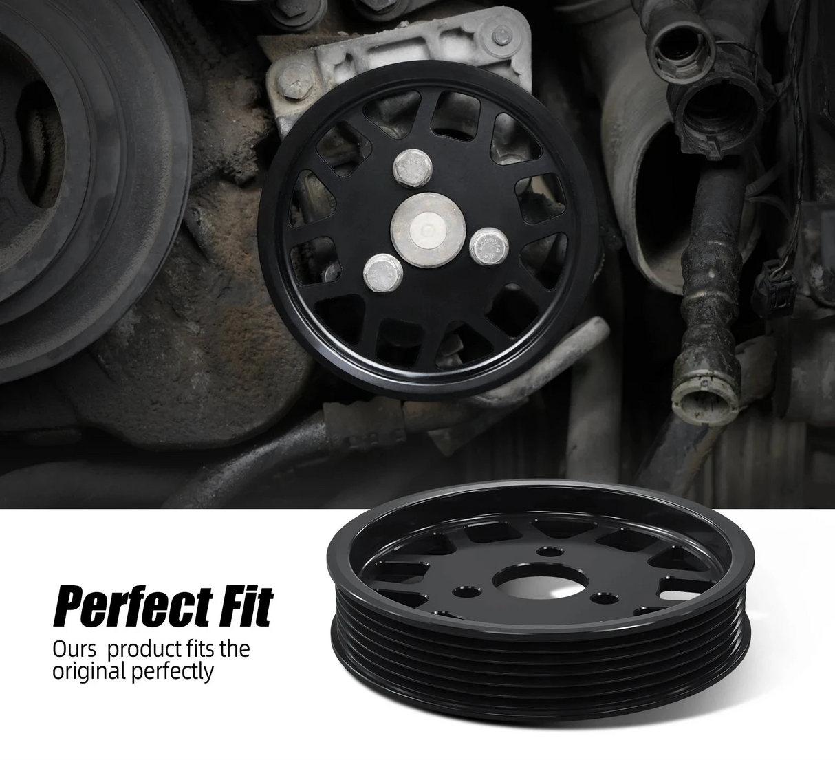 Billet Aluminum Power Steering & Water Pump Pulley Kit – M52 Engine (E36 / E39 / Z3)