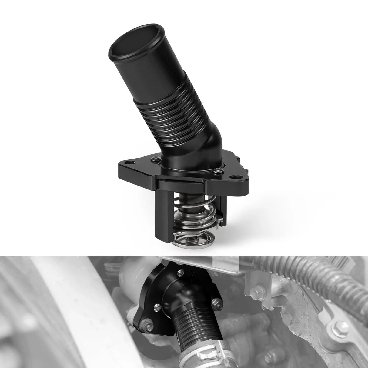 Billet Aluminum Water Inlet with Thermostat for Toyota 4Runner, Tacoma, Tundra & FJ Cruiser (Replaces 16031-0P010)