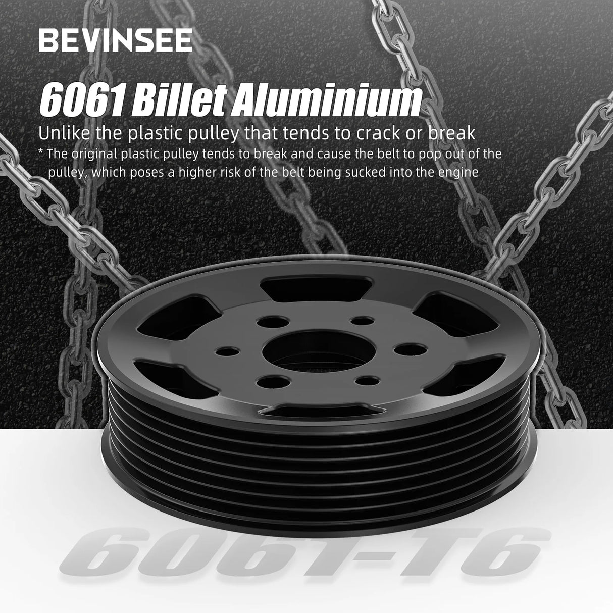 Billet Aluminum Power Steering Pulley Upgrade for BMW N55 (E82 / E88 / E90 / E91 / E92 / E93 / X1 E84)