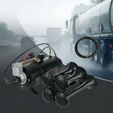 Trumpet Train Horn Kit with 12V 120 PSI Air Compressor – Universal for Trucks, Pickups & SUVs