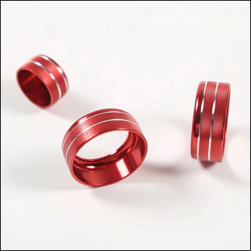 Corvette C6 Aluminum Climate Control Knob Rings – Interior Trim Upgrade (2007–2013, 3-Piece Set)