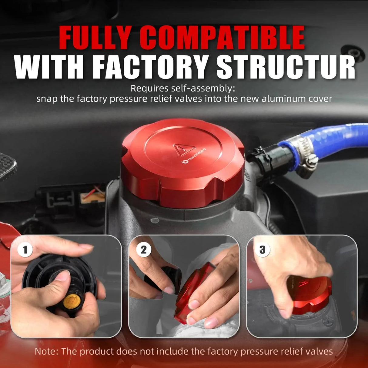 Billet Aluminum Coolant Reservoir Cap – BMW E-Series & F-Series Platforms