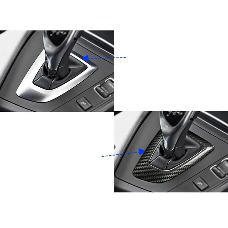 Carbon Fiber Style Gear Shift Surround Trim – BMW 1/2/3/4 Series F-Chassis (F20/F30/F32 + More)