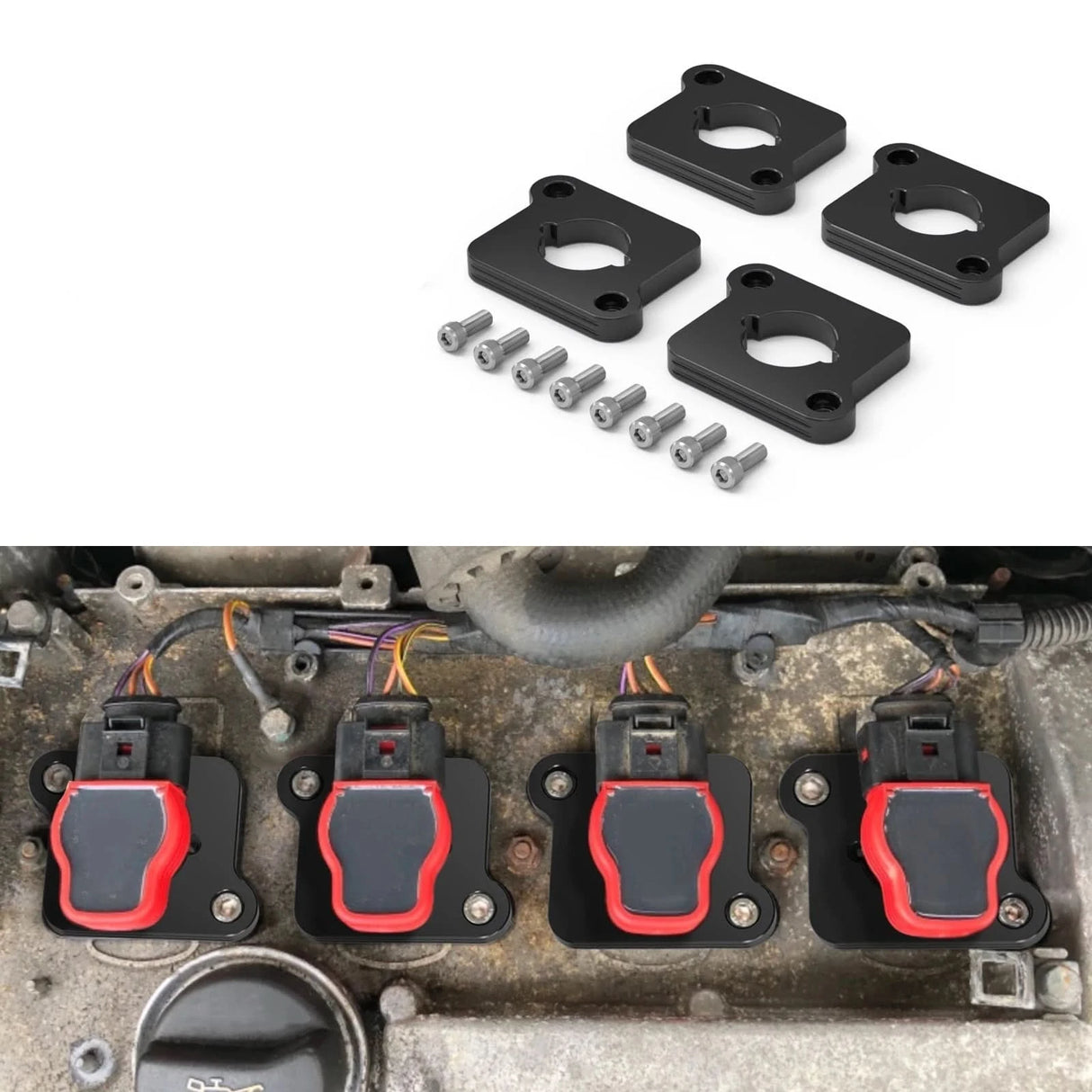 Coil Pack Adapter Plates for Audi & VW 1.8T 20V Engines (MK4/Golf/GTI/Jetta/Passat/TT)