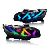 RGB Projector LED Headlights with DIY DRL – Fits Honda Civic 2016–2021 (Pair)