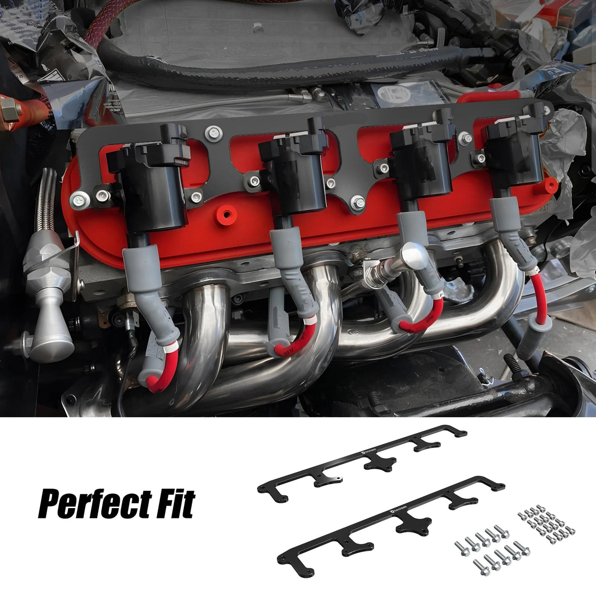 LS1 LS2 LS3 LS6 LM7 LQ4 LQ9  Billet Aluminum Square Coil Bracket Kit D585 Heat-Sink