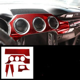 Carbon Fiber Interior Dashboard & Console Trim Kit for Ford Mustang GT 2015–2021 – Full Interior Panel Cover Sticker Set