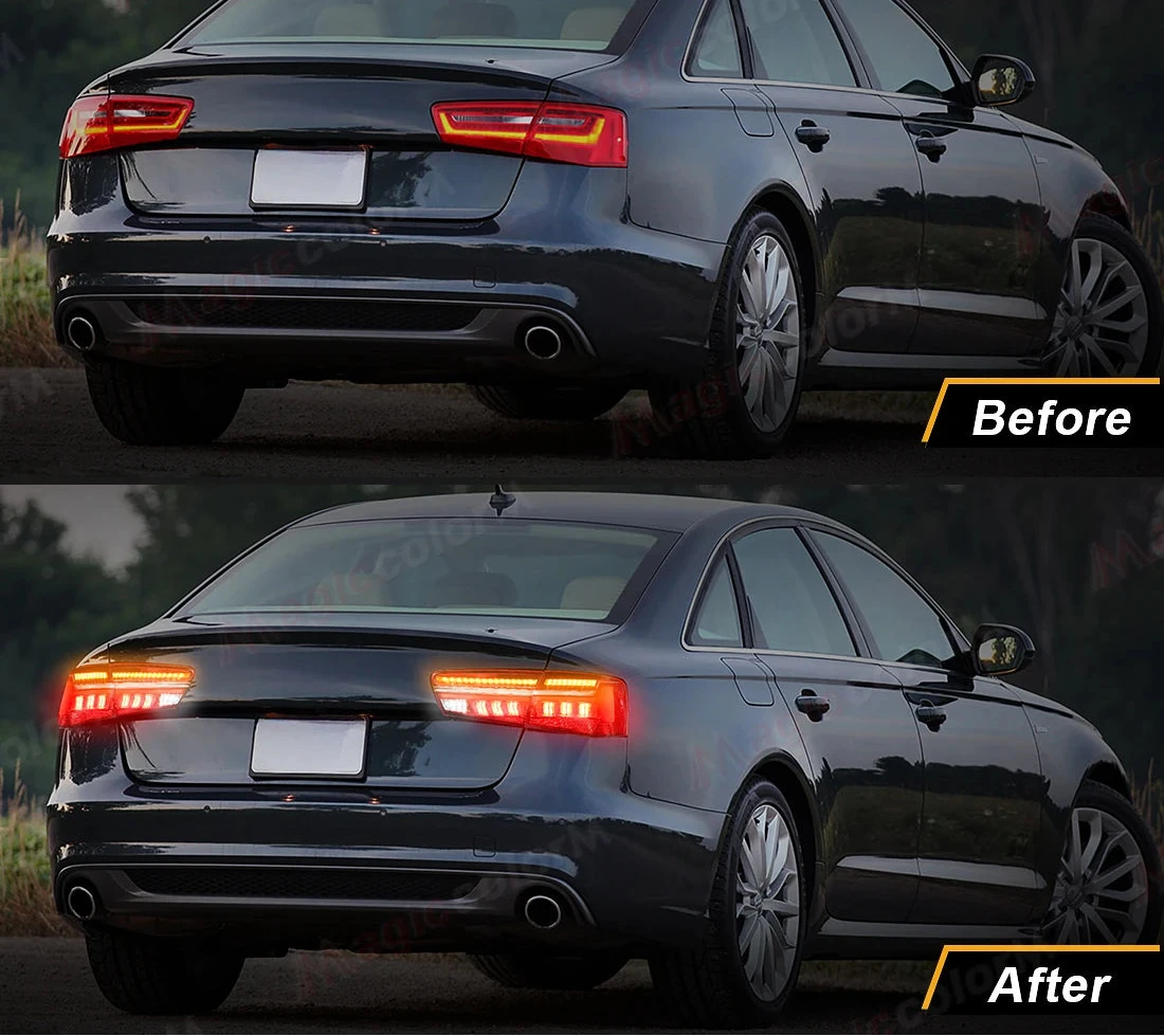 Audi A6 C7 LED Tail Lights – Rear Brake, Reverse, Parking & Turn Signal Assembly (2012–2015)