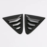 Rear Side Window Louver Cover Set for Toyota Corolla Sedan 2019–2023 – Gloss Black / Carbon Look Vent Trim
