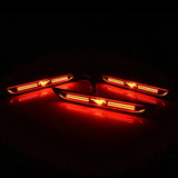 LED Rear Side Marker Lights for Ford Mustang (2015–2023) – Red Fender/Bumper Reflector Lamp Set (2PCS)