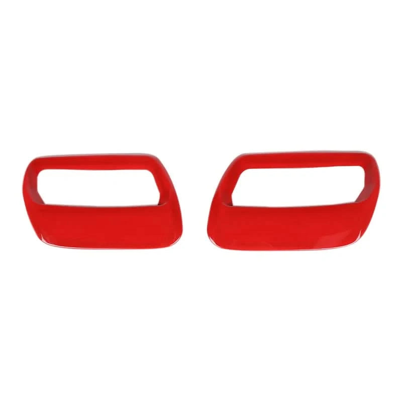 Hood Engine Vent Cover Trim – Fits Ford Mustang 2018–2023 | Carbon Fiber Style or Red Air Outlet Decoration Set (2PCS)