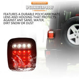 LED Tail Lights for Jeep Wrangler CJ / YJ / TJ – Smoked or Red Lens (2-Piece Set)