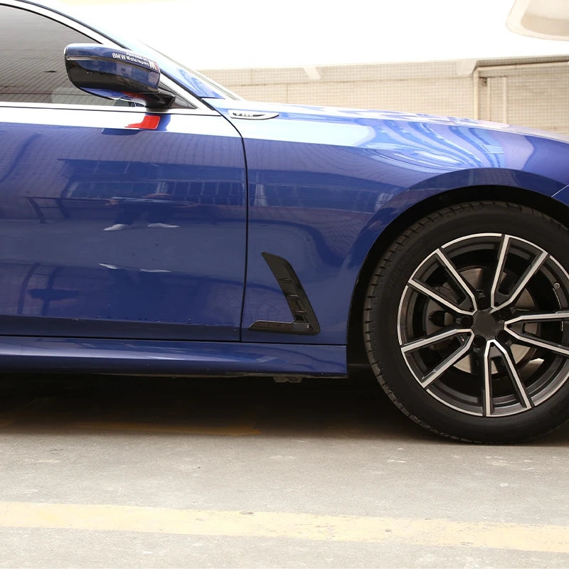 Side Fender Air Vent Trim Covers for BMW 3 Series G20 G28 (2021–2023) – Gloss Black / Carbon Look