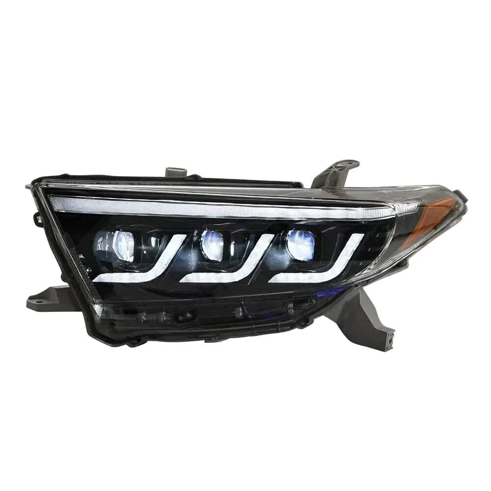 LED Headlight Assembly with Sequential Turn Signals & DRL – Toyota Highlander (2011–2014)