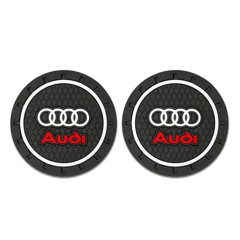 Audi Interior Cup Holder Anti-Slip Coasters – Silicone Mat Set (A & Q Series)