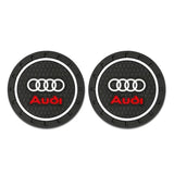 Audi Interior Cup Holder Anti-Slip Coasters – Silicone Mat Set (A & Q Series)