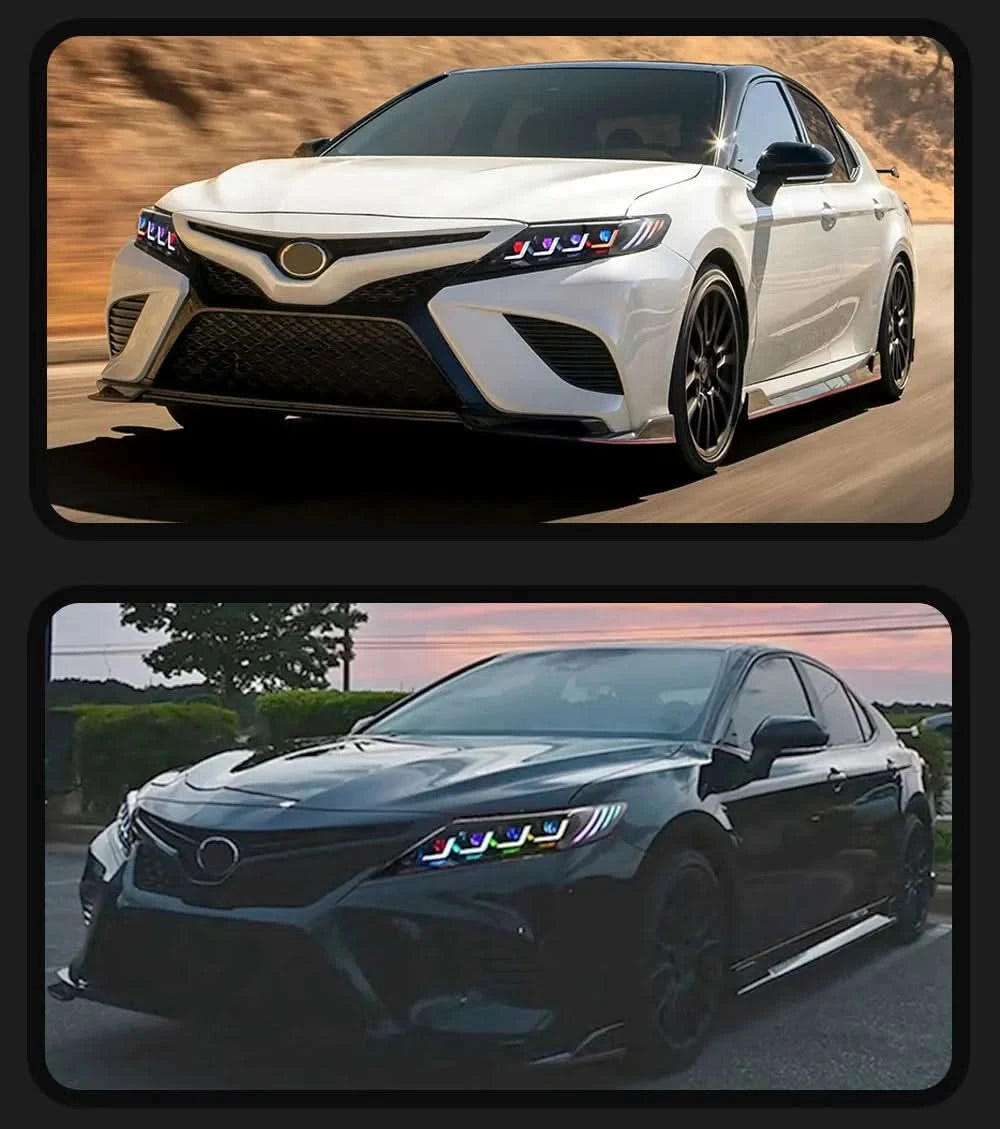 Toyota Camry RGB LED Projector Headlights – DRL Upgrade with Custom Lighting (2018–2024)