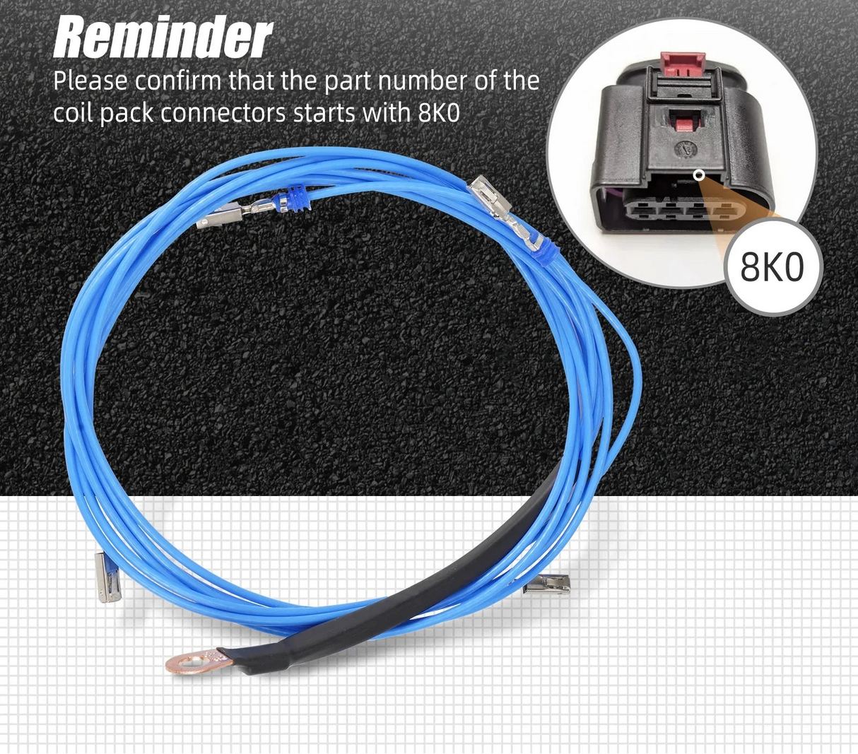 Ignition Coil Grounding Wire Upgrade for EA888 Gen 3 1.8T & 2.0T (8K0 Coil) – Performance Ground Kit