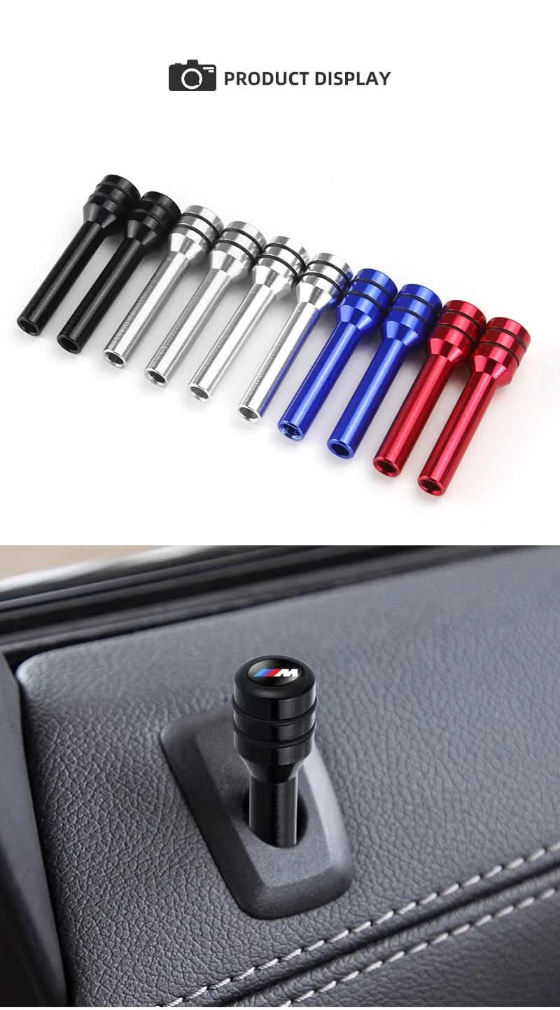 Billet Aluminum Door Lock Pins – Universal Fit for BMW Models – Interior Styling Upgrade