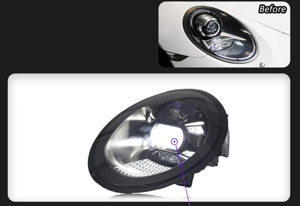 Full LED Matrix PDLS Headlight Assembly for Porsche 911 (2012–2018) – 991 Front Lamps with Sequential Signals