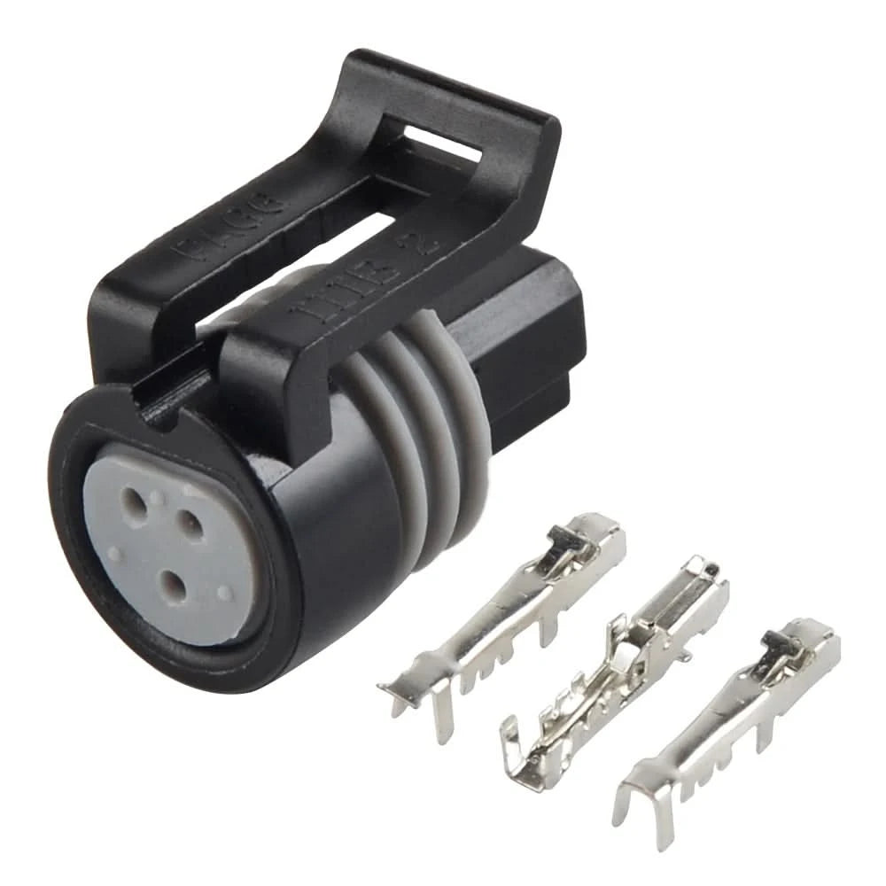 3-Way Round Female Connector Kit – 10 Connectors + 30 Terminals (18–16 AWG)