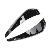 Universal Car Shark Vent Side Grille Air Flow Fender Decoration – Gloss Black / Carbon Texture ABS Trim-2PCS