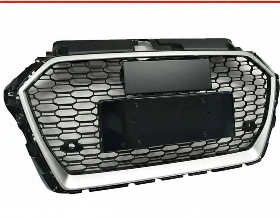 RS-Style Honeycomb Front Bumper Grille for Audi A3 / S3 8V 2017-2019 | Racing Mesh Hood Grill Upgrade