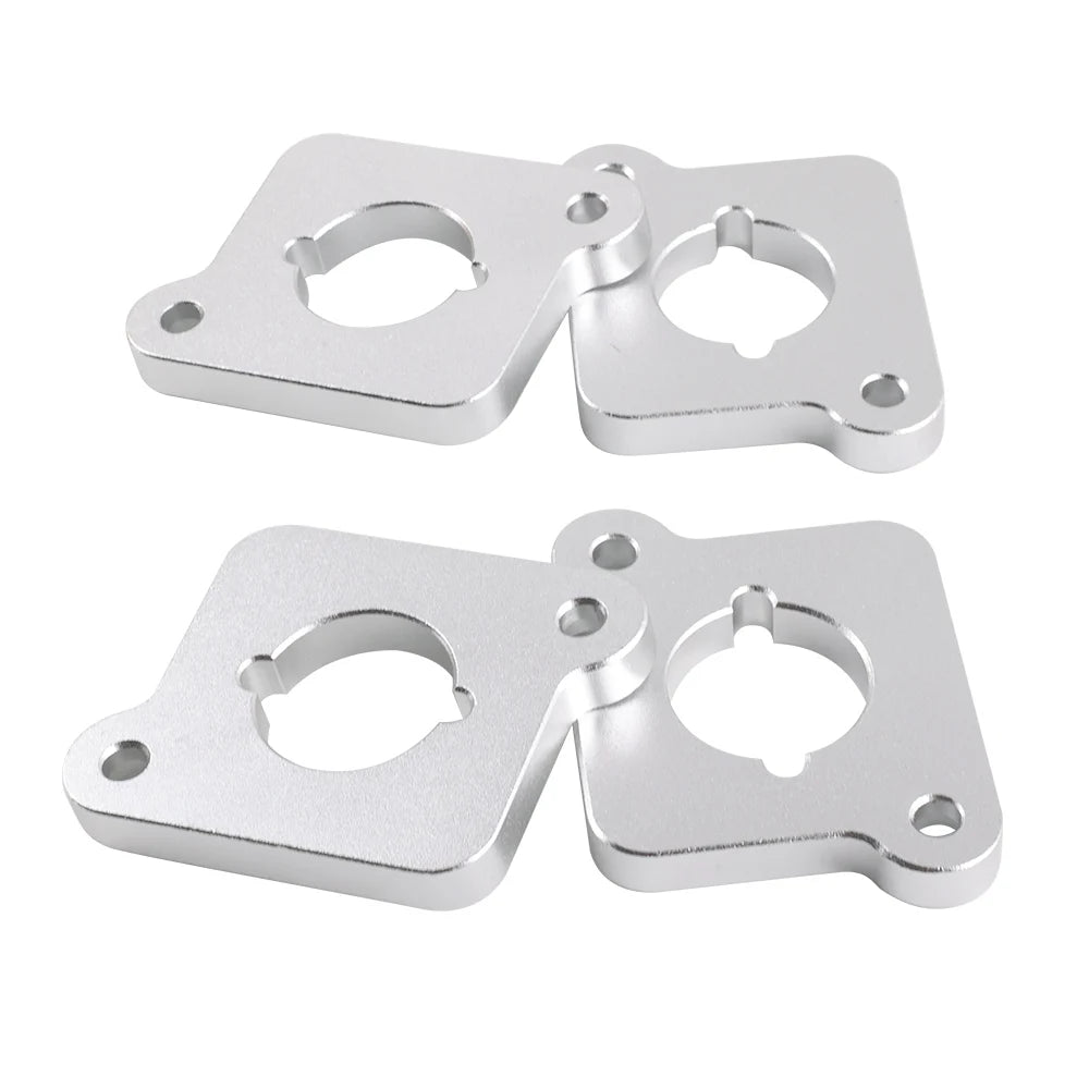 VW / Audi 1.8T 20V to 2.0 TFSI / R8 Coilpack Adapter Plate Set Billet Aluminum (Frosted Silver) for A3 / S3 / A4 / A6 / TT MK1 / Golf MK4 / GTI / Jetta / Beetle / Passat 1996 - 2011