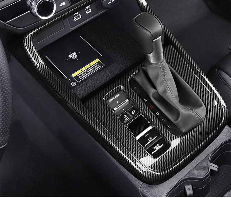 Honda CR-V 6th Gen Gear Shift Panel Trim – Carbon-Style ABS Interior Cover (2023–2025)