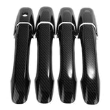 Carbon Fiber Style Exterior Door Handle Cover Trim for Honda Civic 2006–2011 & Pilot 2009–2015 – ABS Protective Molding Set