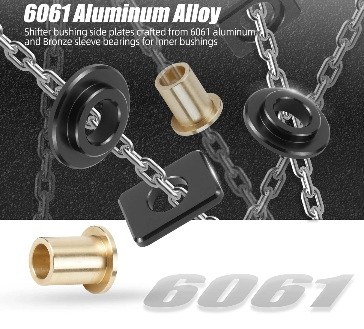 Billet Shifter Cable End Bushing Kit – MQ350 6-Speed Manual (VW / Audi Applications)