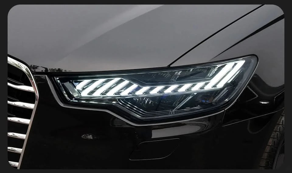 Audi A6 C7 LED Headlights – A7-Style DRL Upgrade with Dynamic Turn Signals (2012–2015)