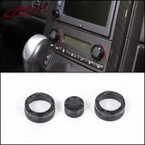 Corvette C6 Aluminum Climate Control Knob Rings – Interior Trim Upgrade (2007–2013, 3-Piece Set)