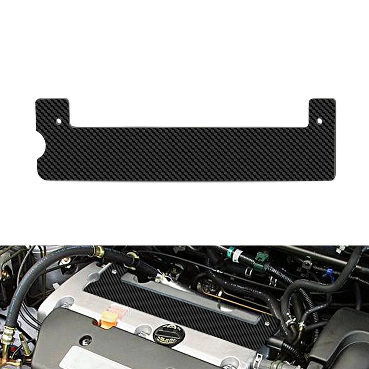 Dry Carbon Fiber Spark Plug Cover Insert for Honda K20 & K24 Engines – Engine Bay Dress-Up Upgrade
