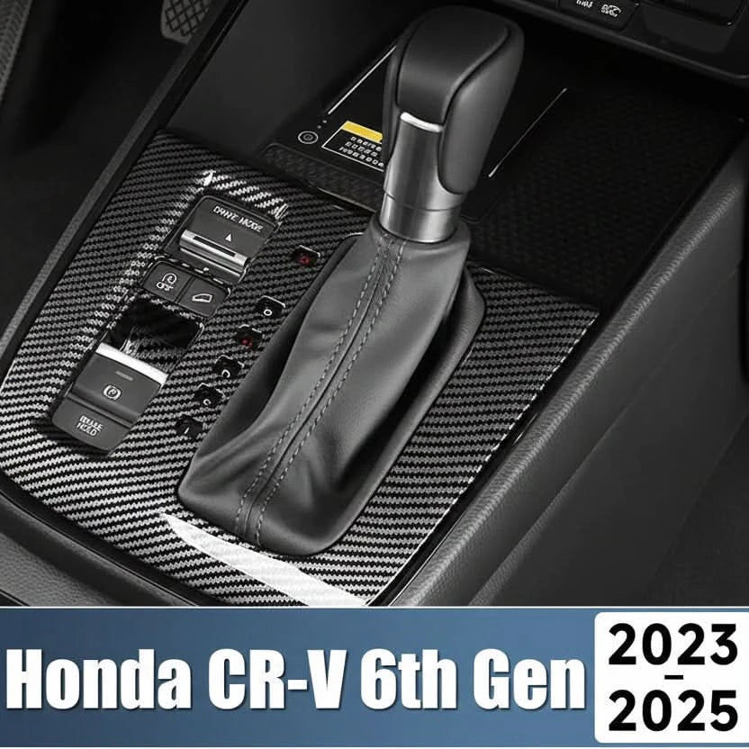 Honda CR-V 6th Gen Gear Shift Panel Trim – Carbon-Style ABS Interior Cover (2023–2025)
