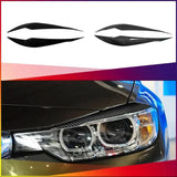 Headlight Eyebrow Covers for BMW 3 Series F30 F31 2012–2019 – Gloss Black / Carbon Look Eyelid Trim Pair
