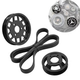 BMW M54 M52TU Aluminum Water Pump & Power Steering Pulley Kit – E46 E39 E38 X3 X5