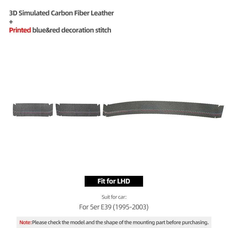 Suede-Style Dashboard Trim Panel Cover for BMW E39 (1995–2003)