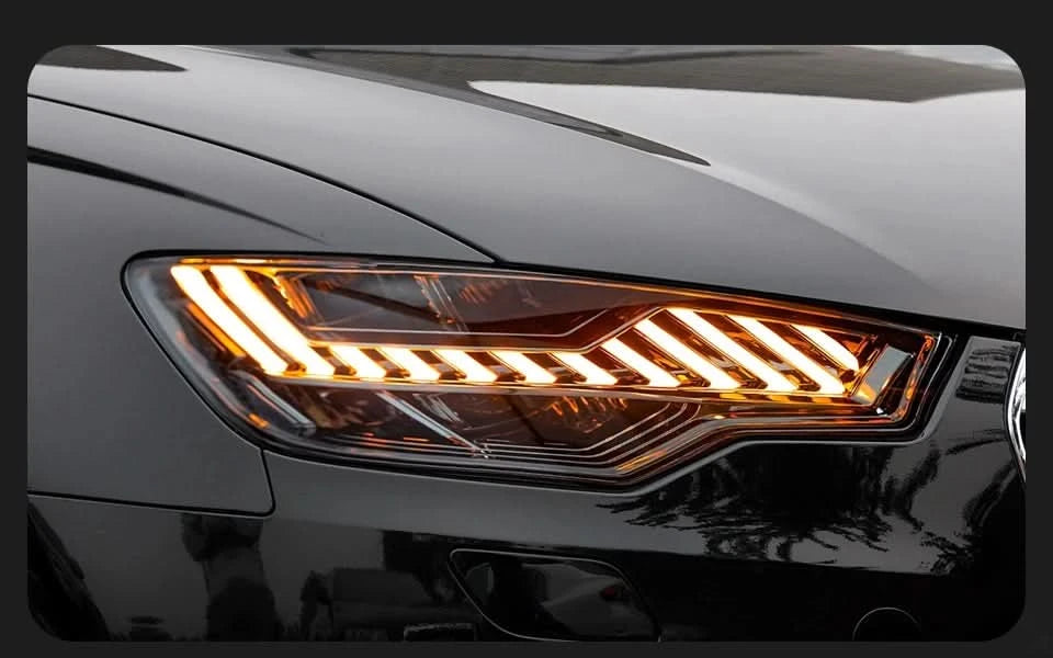 Audi A6 C7 LED Headlights – A7-Style DRL Upgrade with Dynamic Turn Signals (2012–2015)