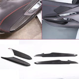 Corvette C8 Interior Door Anti-Kick Panel Covers (2020–2023) – Carbon Fiber/Red