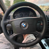 DIY Stitched Steering Wheel Cover for BMW E36, E46, E39, E83 & E53 – Microfiber Leather Interior Wrap