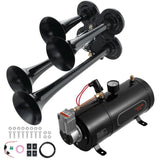 Trumpet Train Horn Kit with 12V 120 PSI Air Compressor – Universal for Trucks, Pickups & SUVs