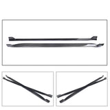 Ford Mustang Carbon Fiber Side Skirt Extensions – Gloss 2×2 Weave (2015–2017 Coupe & Convertible)