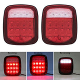 LED Tail Lights for Jeep Wrangler CJ / YJ / TJ – Smoked or Red Lens (2-Piece Set)