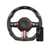 BMW F-Series Carbon Fiber LED Race Display Steering Wheel – Performance Interior Upgrade