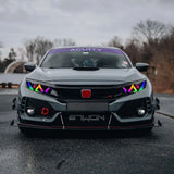 RGB Projector LED Headlights with DIY DRL – Fits Honda Civic 2016–2021 (Pair)